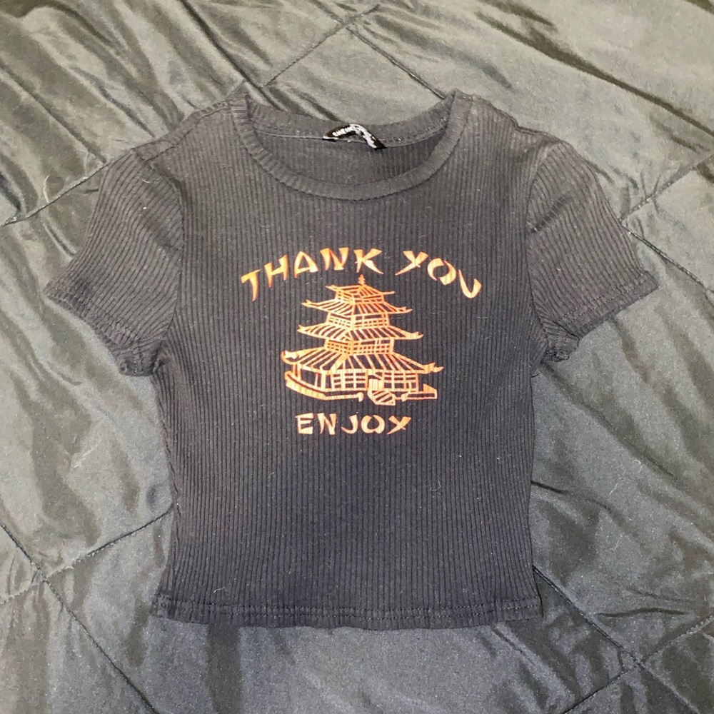 Thank You Enjoy Cropped Tee